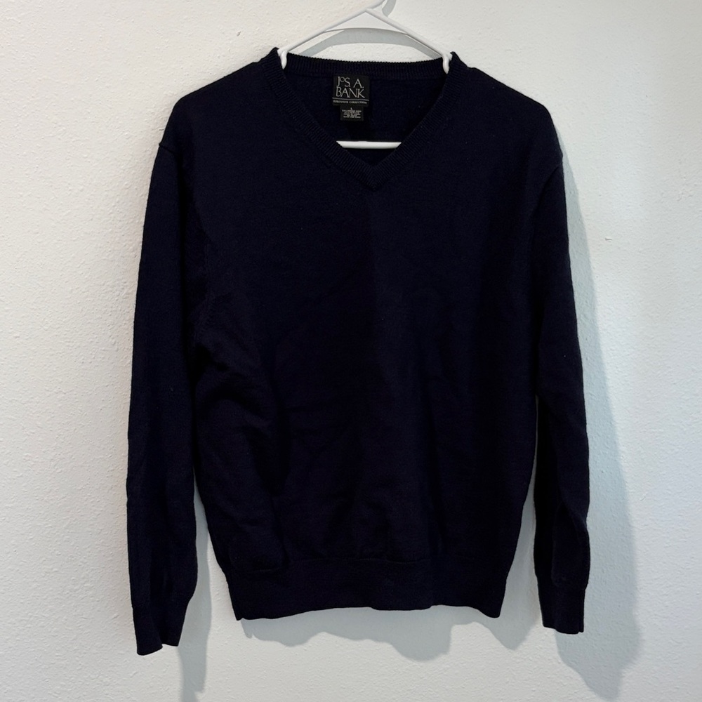Jos. A Bank Men's Navy V-Neck Sweater